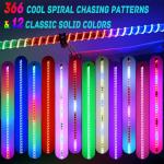 Nilight 2FT RGB LED Whip Light with Bluetooth