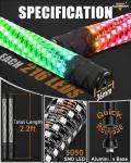 Auxbeam 2FT RGB LED Whip Lights with Control