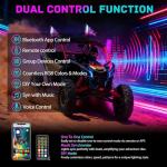 Nilight 2FT RGB LED Whip Light with Bluetooth