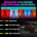 Nilight 2FT RGB LED Whip Light with Bluetooth