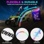 Nilight 2FT RGB LED Whip Light with Bluetooth