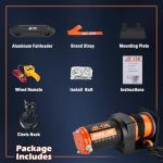 12V 2000-lb ATV/UTV Electric Winch with Rope
