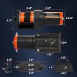 12V 2000-lb ATV/UTV Electric Winch with Rope