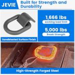 Jevie 3/8" Forged Steel D Rings - 5,000 lbs Capacity