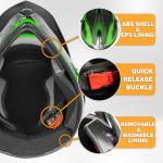 Yesmotor Kids Full Face Motocross Helmet Set - Green