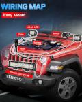 LEDKITO 12" Light Bar & 2PCS 4" LED Pods