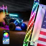 RGB LED Whip Lights for UTV and ATV