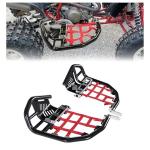 Honda 400EX 400X Aluminum Nerf Bars with Red Nets