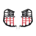 Honda 400EX 400X Aluminum Nerf Bars with Red Nets