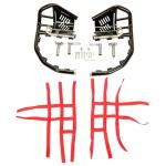Honda 400EX 400X Aluminum Nerf Bars with Red Nets