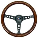 Hiracing 14" Wood Grain Steering Wheel with Horn