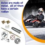 44in/1120mm Quad Go Kart Rear Live Axle Kit Sprocket Brake Wheel Hub Replacement for ATV Quad Go Karts