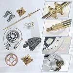 44in/1120mm Quad Go Kart Rear Live Axle Kit Sprocket Brake Wheel Hub Replacement for ATV Quad Go Karts