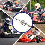 44in/1120mm Quad Go Kart Rear Live Axle Kit Sprocket Brake Wheel Hub Replacement for ATV Quad Go Karts