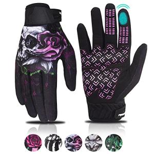 Pink Touchscreen ATV Gloves for Women
