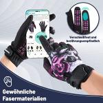 Pink Touchscreen ATV Gloves for Women