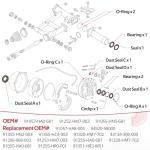 Honda Rancher & Foreman Axle Bearing Seals Kit