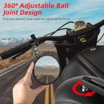 CNC Round Handlebar Mirrors for Motorcycles and ATVs