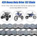 YOXUFA 420 Motorcycle Chain for 50-125cc ATVs