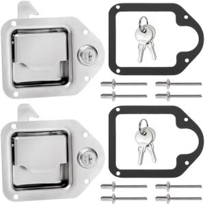 Stainless Steel Toolbox Latch Set for Trucks & RVs