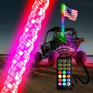 5FT RGB LED Whips Light for ATVs and UTVs