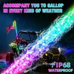 5FT RGB LED Whips Light for ATVs and UTVs