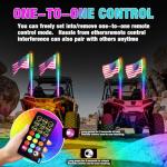 5FT RGB LED Whips Light for ATVs and UTVs