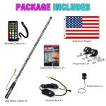 5FT RGB LED Whips Light for ATVs and UTVs