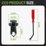 120 PCS UTV Fender Clips & Rivets Set