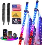 6FT LED Whip Lights with Remote & Spring Base