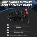 100pcs ATV Fender Clips for Suzuki, Honda, Can-Am