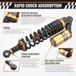 375mm Universal ATV Shock Absorbers - Black & Gold