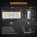 Muto-Beam LED Pod Lights - 2 Pack, 5 Inch