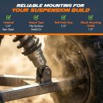 Raw Steel Shock Mount Bracket for ATVs and Trucks