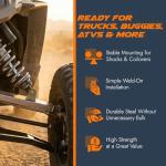 Raw Steel Shock Mount Bracket for ATVs and Trucks