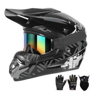 SPARK DOT Full-Face ATV Motocross Helmet Set