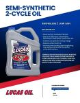 Lucas Oil Semi-Synthetic 2-Cycle Motor Oil 1 Gallon