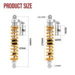 Adjustable Aluminum Front Air Shock Absorbers - Yellow