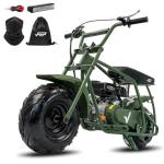 FRP GMB100 Mini Dirt Bike 99CC Gas Powered - 4-Stroke Engine Trail Mini Bike for Youth & Adults, Off-Road Adventure Bike Up to 24 MPH, 185 LBS Capacity, Green