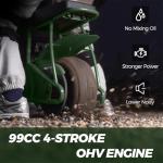 FRP GMB100 Mini Dirt Bike 99CC Gas Powered - 4-Stroke Engine Trail Mini Bike for Youth & Adults, Off-Road Adventure Bike Up to 24 MPH, 185 LBS Capacity, Green