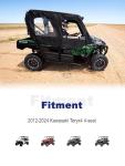 Kawasaki Teryx4 Soft Cab Upper Door Kit