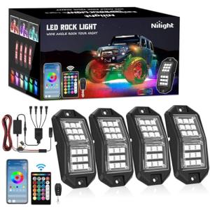 Nilight RGB LED Rock Lights Kit for ATVs