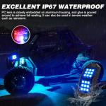 Nilight RGB LED Rock Lights Kit for ATVs