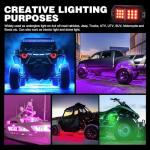 Nilight RGB LED Rock Lights Kit for ATVs