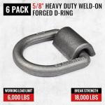 Heavy Duty Weld-On D-Ring Tie-Down Anchors