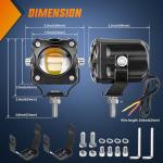 Nilight 1.7" LED Fog Light Pods for ATV UTV