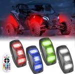 KEMIMOTO Multicolor LED Rock Lights for ATV