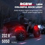 KEMIMOTO Multicolor LED Rock Lights for ATV