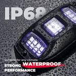 KEMIMOTO Multicolor LED Rock Lights for ATV