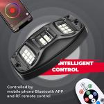 KEMIMOTO Multicolor LED Rock Lights for ATV